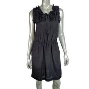 Gap‎ Womens Dress XS Silk Blend Pockets Elastic Waist Pullover Black Sundress